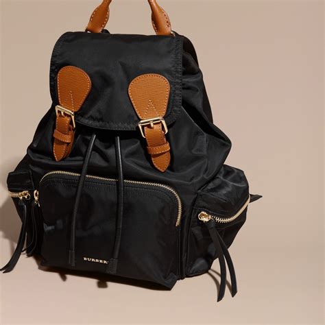 burberry the medium rucksack peony|Burberry The Medium Rucksack in Technical Nylon and Leather.